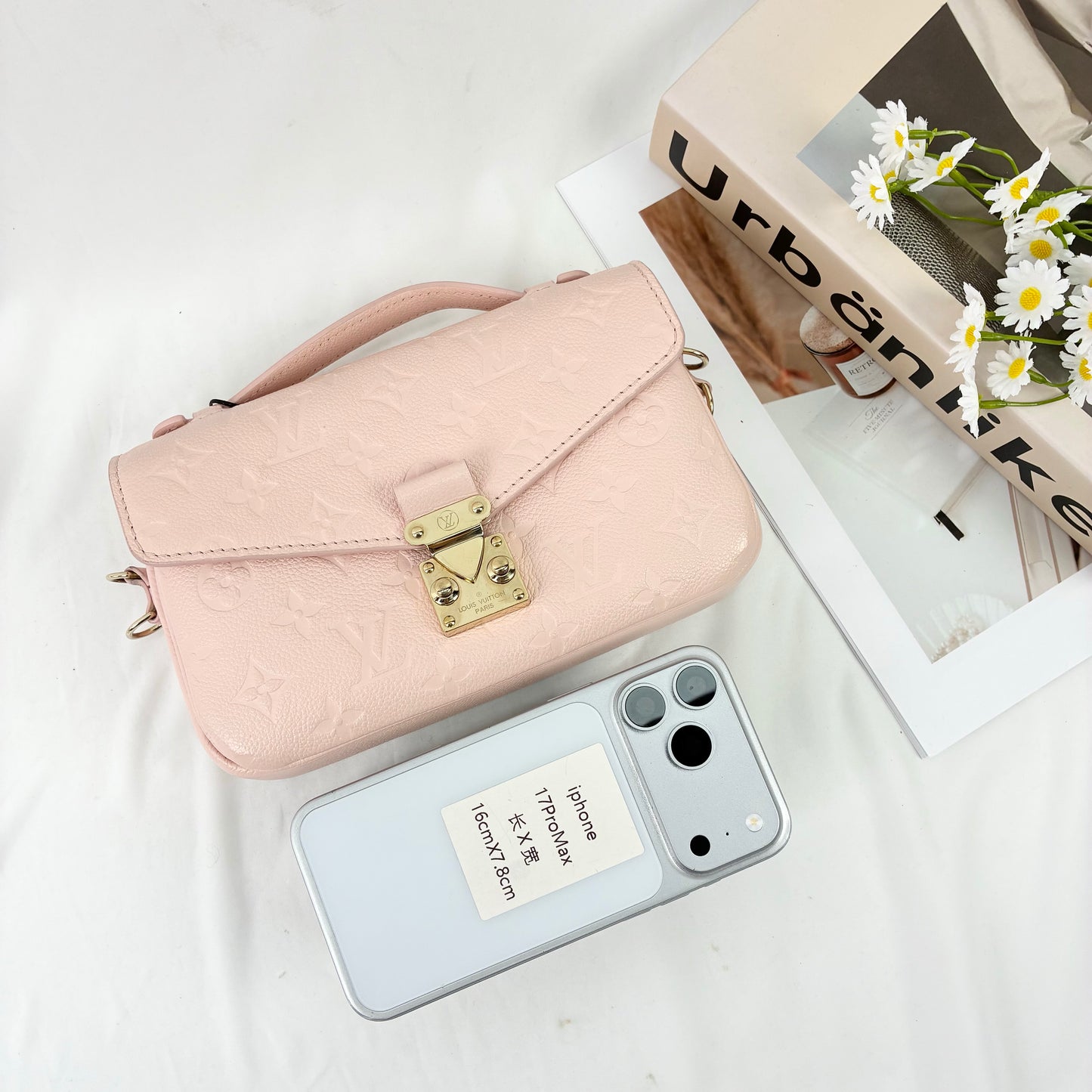 Louis Vuitton Pochette Métis East West in Pink Monogram Empreinte Leather