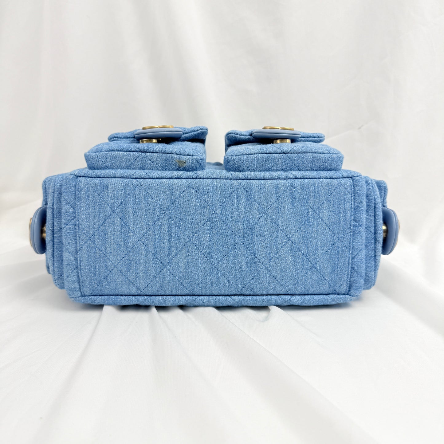 Chanel Hobo Shoulder Bag, 25C Cruise Collection, Blue Denim Fabric, Gold-tone Metal Hardware