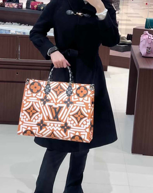 Louis Vuitton Onthego GM Tote Bag, Limited Edition LV Crafty Monogram Canvas