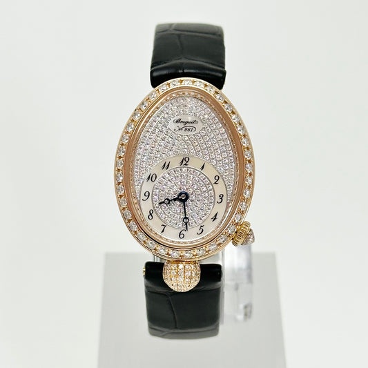 Breguet Reine de Naples 8928BR 18K Rose Gold Factory Diamonds Automatic Watch 2023 Excellent Full Set