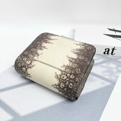Celine Small Classic Box Flap Bag in Lizard Skin with Gold-Tone Hardware