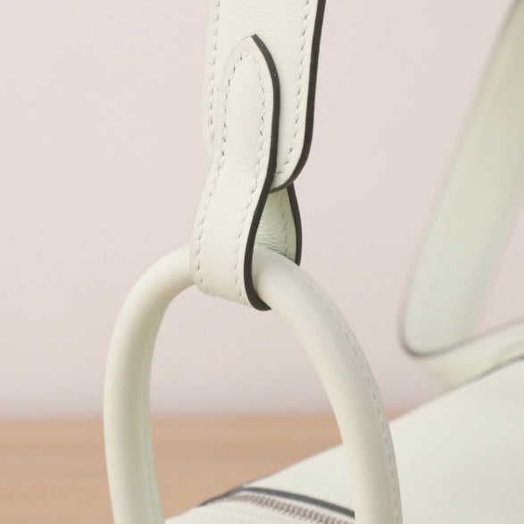 Hermès Mini Lindy Crossbody Bag, Vert Fizz Swift Leather, Palladium Silver Hardware, U Stamp