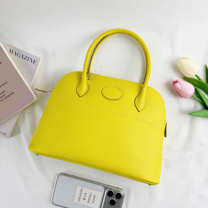 Hermès Bolide 27 in Jaune Citron Epsom Leather, Palladium Hardware (U Stamp)