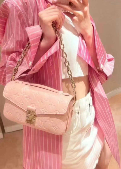 Louis Vuitton Pochette Métis East West in Pink Monogram Empreinte Leather