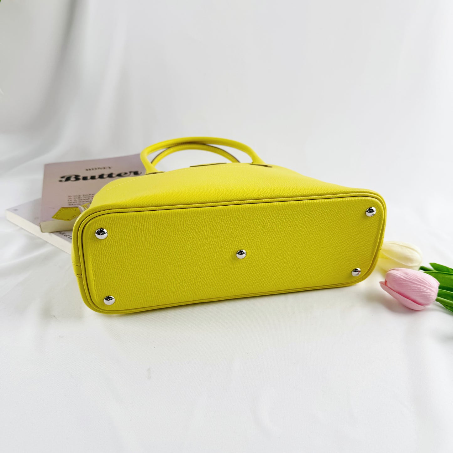 Hermès Bolide 27 in Jaune Citron Epsom Leather, Palladium Hardware (U Stamp)