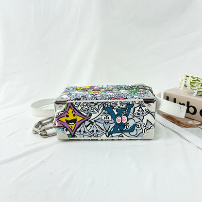 Louis Vuitton Mini Soft Trunk Crossbody Bag in Limited Edition Graffiti Printed Canvas