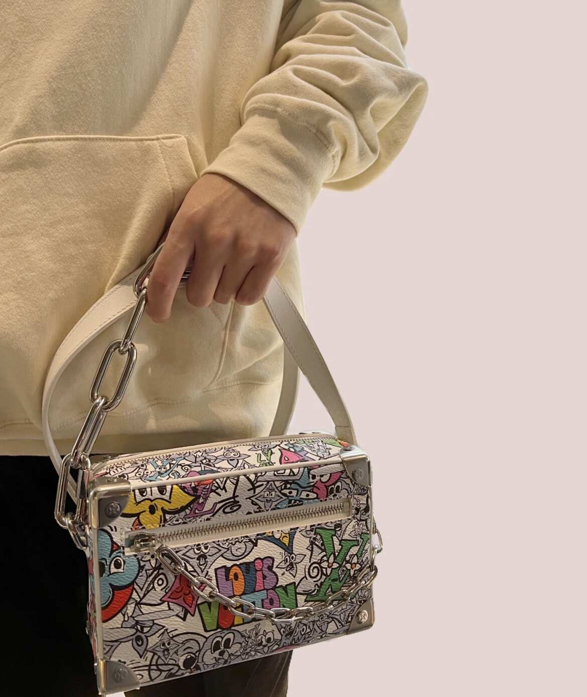 Louis Vuitton Mini Soft Trunk Crossbody Bag in Limited Edition Graffiti Printed Canvas