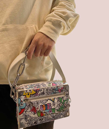 Louis Vuitton Mini Soft Trunk Crossbody Bag in Limited Edition Graffiti Printed Canvas