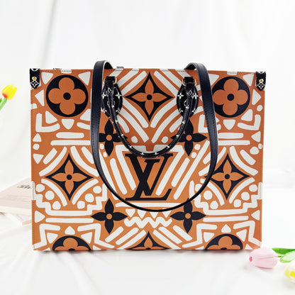 Louis Vuitton Onthego GM Tote Bag, Limited Edition LV Crafty Monogram Canvas