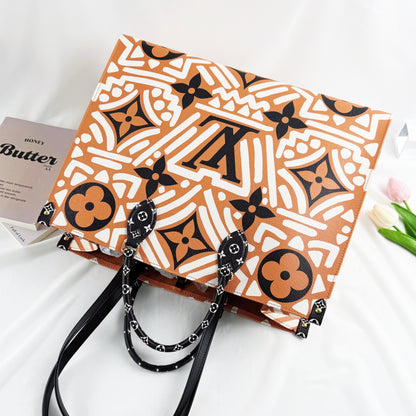 Louis Vuitton Onthego GM Tote Bag, Limited Edition LV Crafty Monogram Canvas