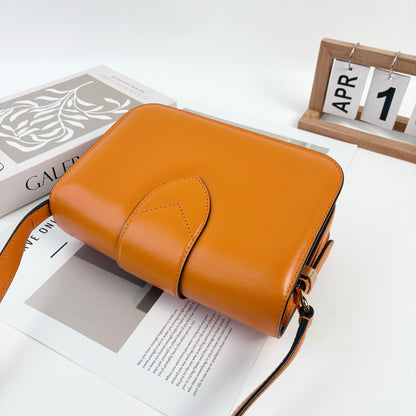 Louis Vuitton Pont 9 Small Crossbody Bag in Orange Smooth Calfskin, Gold-Tone LV Circle Hardware