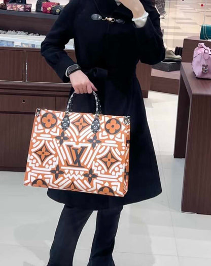 Louis Vuitton Onthego GM Tote Bag, Limited Edition LV Crafty Monogram Canvas